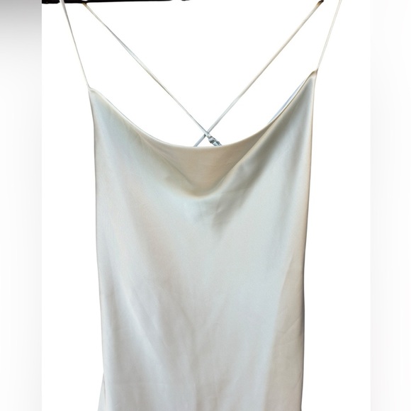 Reset By Jane Kira Cowl Neck Sleeveless Satin Slip Dress Open Back Small Wedding - Picture 10 of 14